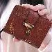 Women Bifold Wallet Leaf Pattern PU Leather Clutch Card Holder Purse Handbag bolsa feminina