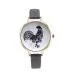 Women Watch Retro Design Lovely Cock Pattern Dress Clock PU Leather Band Analog Quartz Relogio Feminino