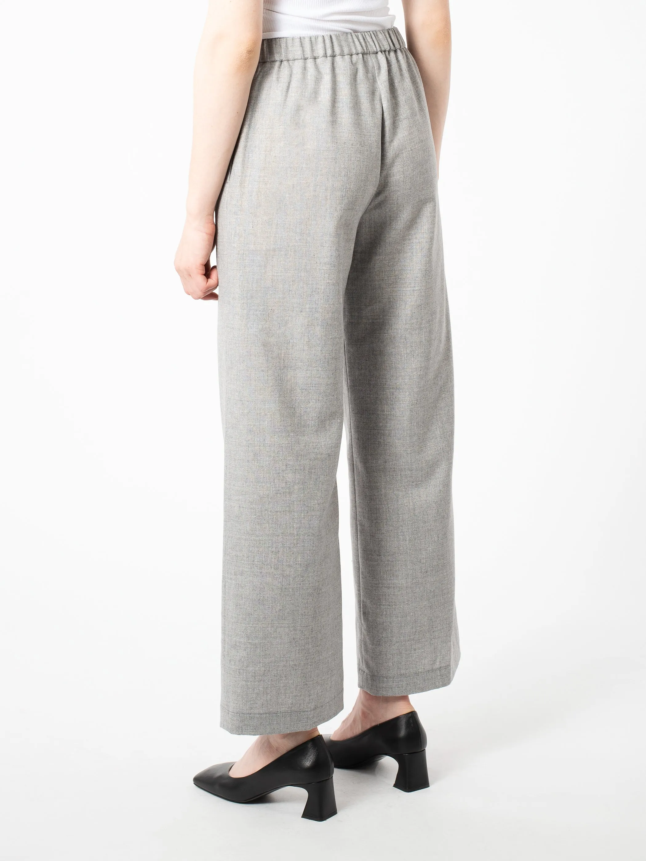 Wool Blend Wide Trousers